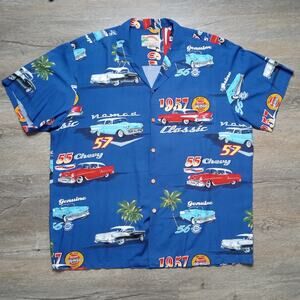 VTG Paradise Found Shirt Men's 2XL Classic Chevrolet Chevy Cars 50s Autos Palms